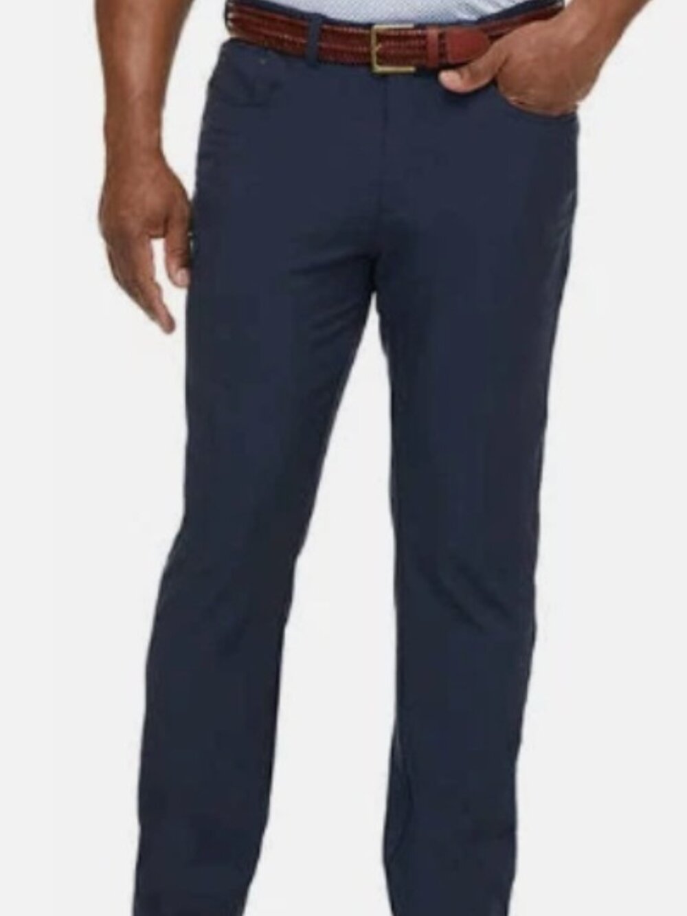Greg Norman Blue Golf Pants Size 40x30 5 Pockets Performance Stretch Waistband